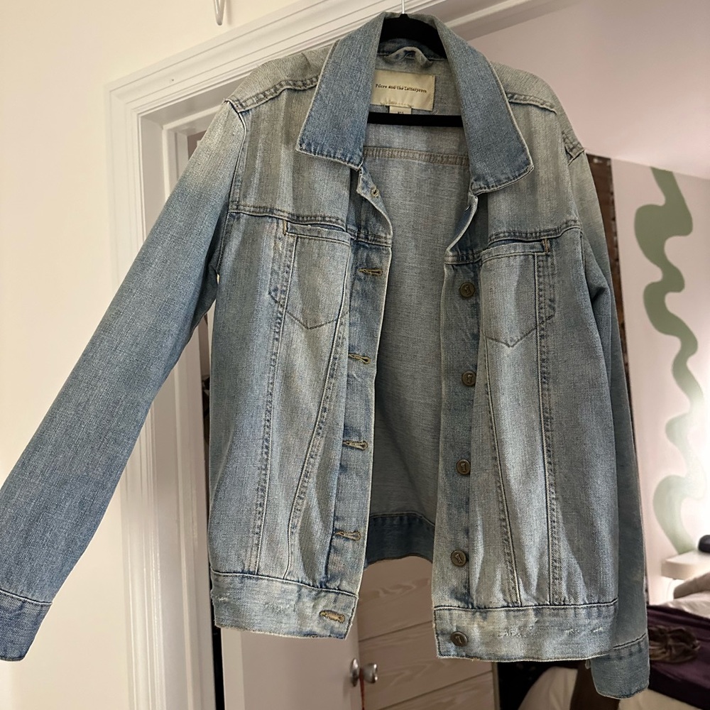 pilcro anthropologie boyfriend denim jean jacket